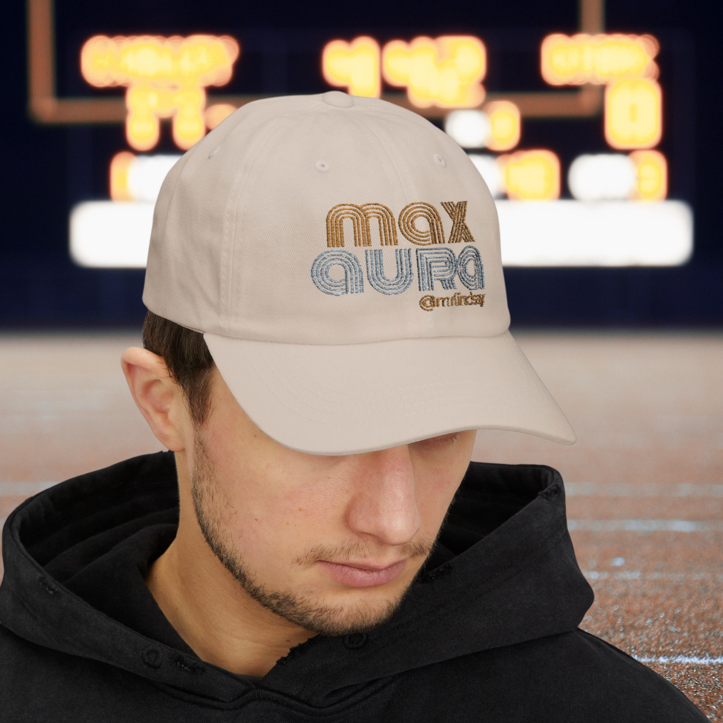 Mr. Lindsay Embroidered Max Aura Dad Cap